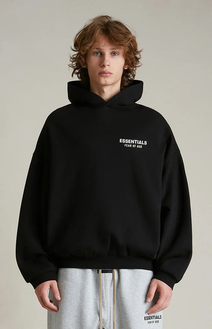 Sweat à capuche Essentials Fear Of God en polaire noir