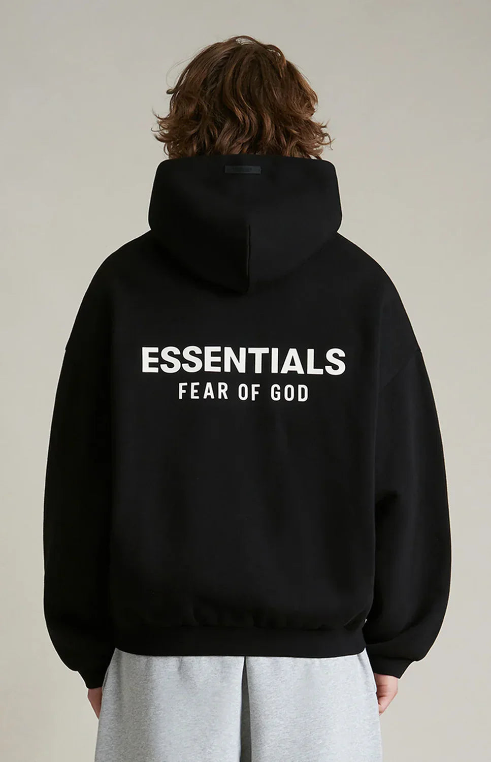 Sweat à capuche Essentials Fear Of God en polaire noir