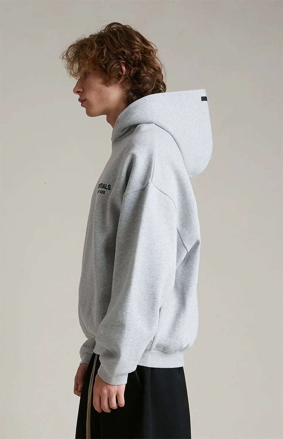 Sweat à capuche en molleton gris clair chiné Fear Of God Essentials