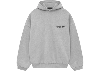 Sweat à capuche en molleton gris clair chiné Fear Of God Essentials