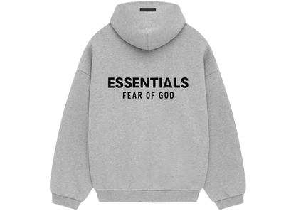 Sweat à capuche en molleton gris clair chiné Fear Of God Essentials
