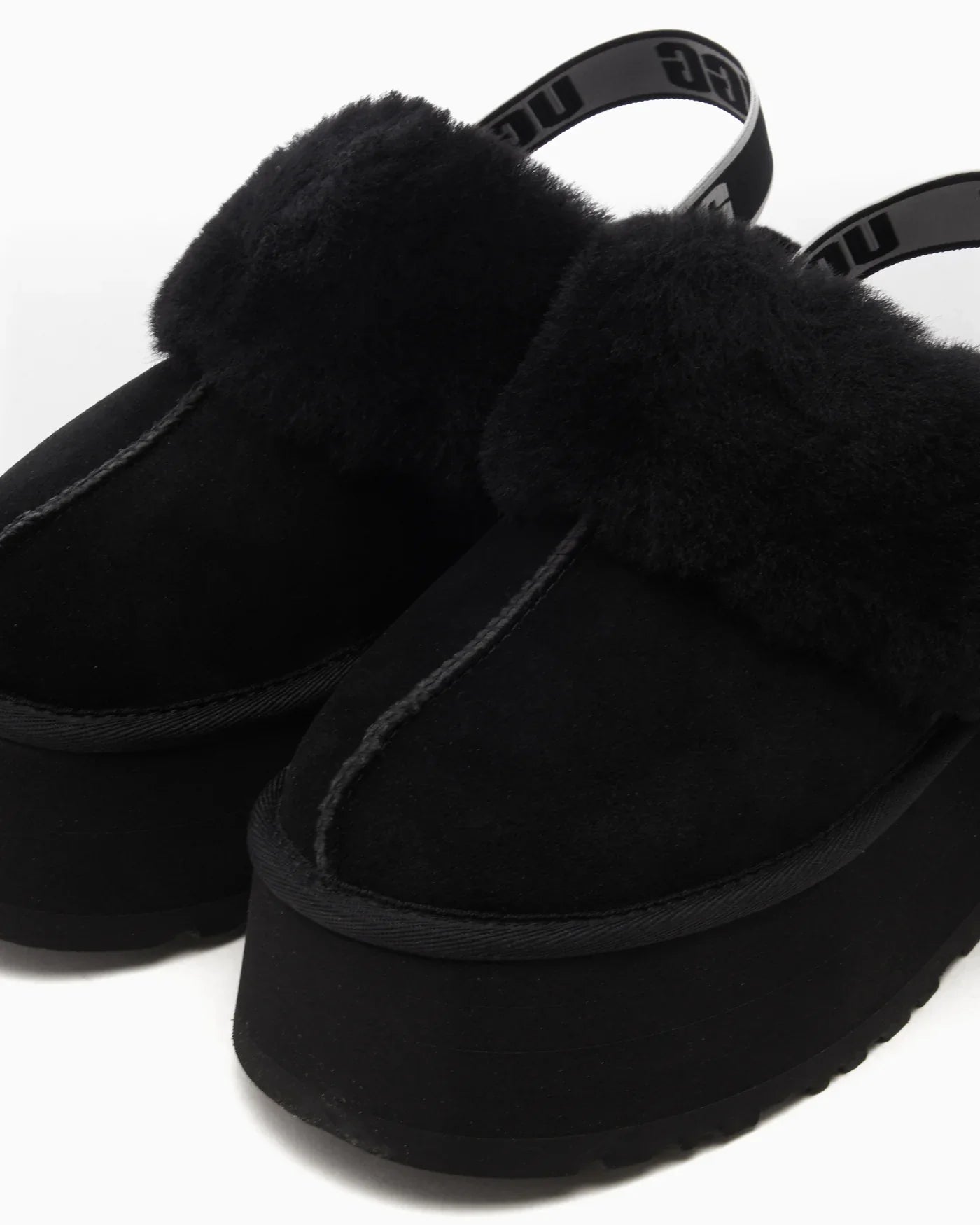 UGG Funkette Pantoufle Noire