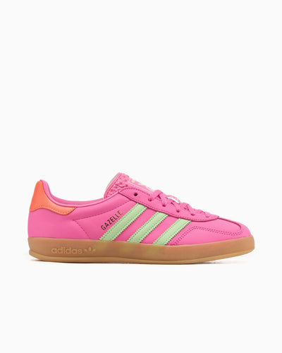 adidas Gazelle Indoor Semi-lucide Fuchsia Semi-vert Spark Coral (Femme)