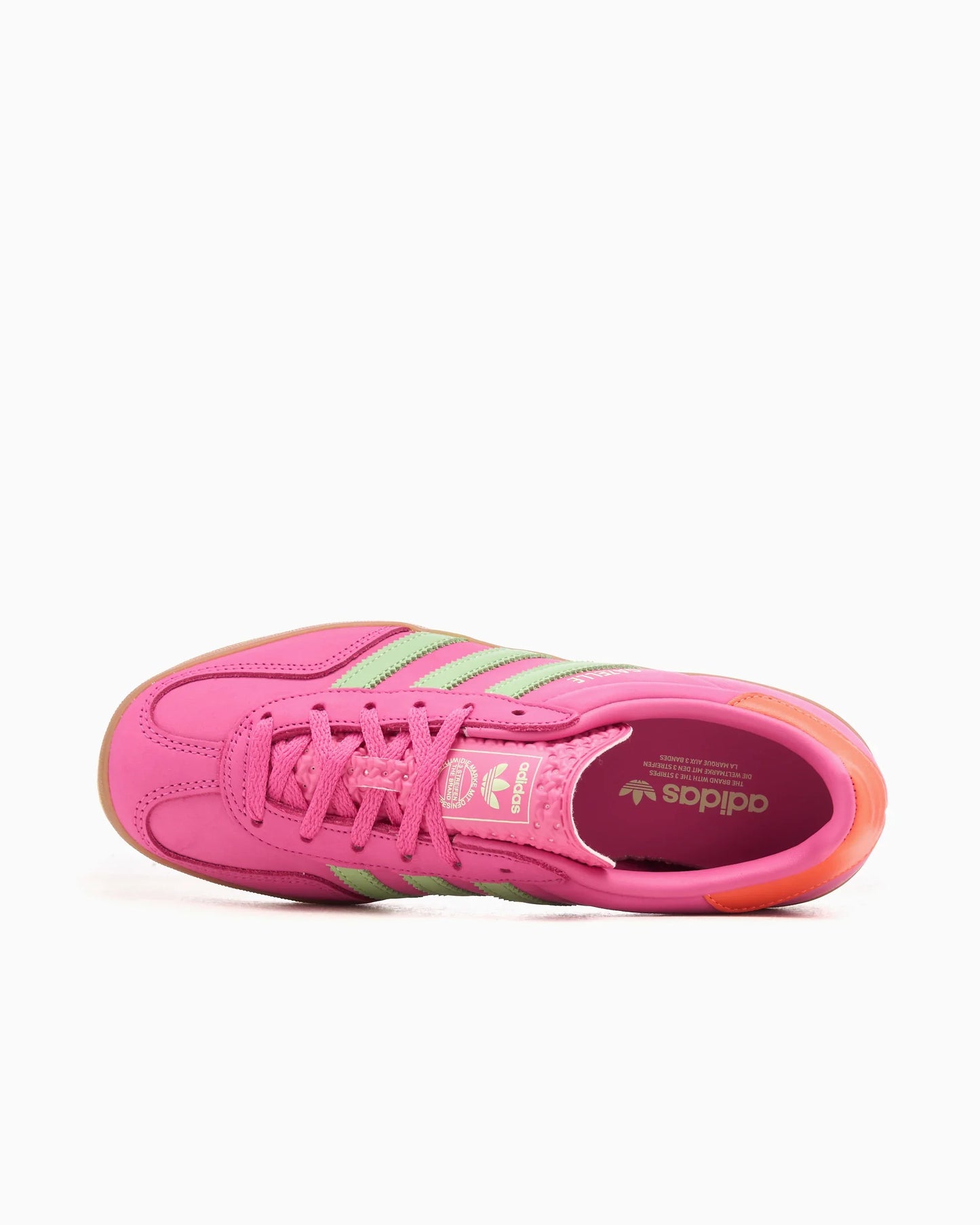 adidas Gazelle Indoor Semi-lucide Fuchsia Semi-vert Spark Coral (Femme)