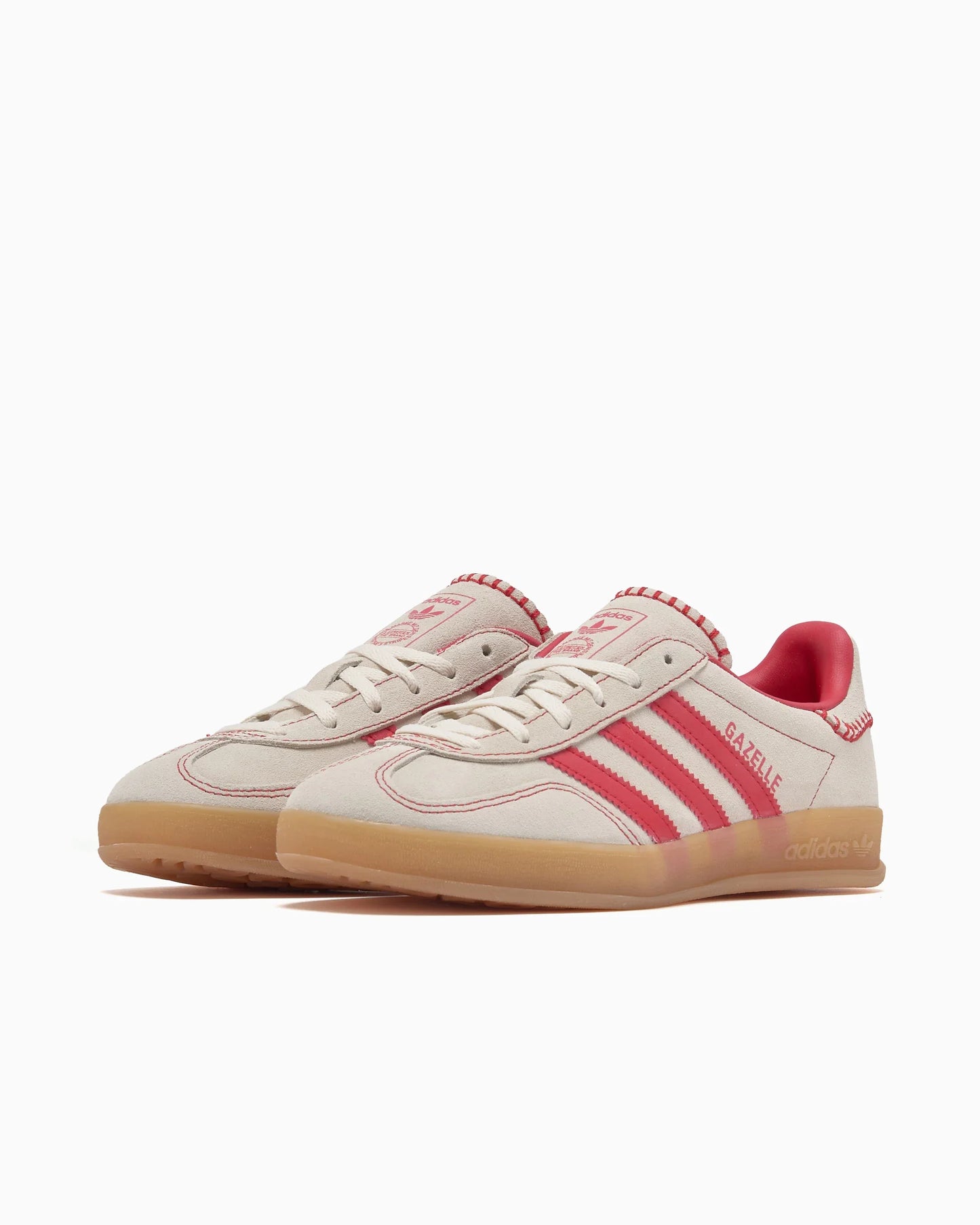 adidas Originals Gazelle Indoor Femme beige/écarlate