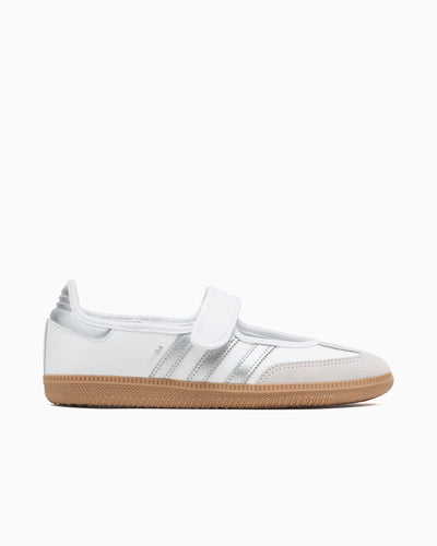 adidas Samba Jane Blanc et Argent Métallisé (Femme)