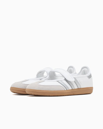 adidas Samba Jane Blanc et Argent Métallisé (Femme)