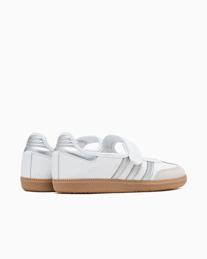 adidas Samba Jane Blanc et Argent Métallisé (Femme)