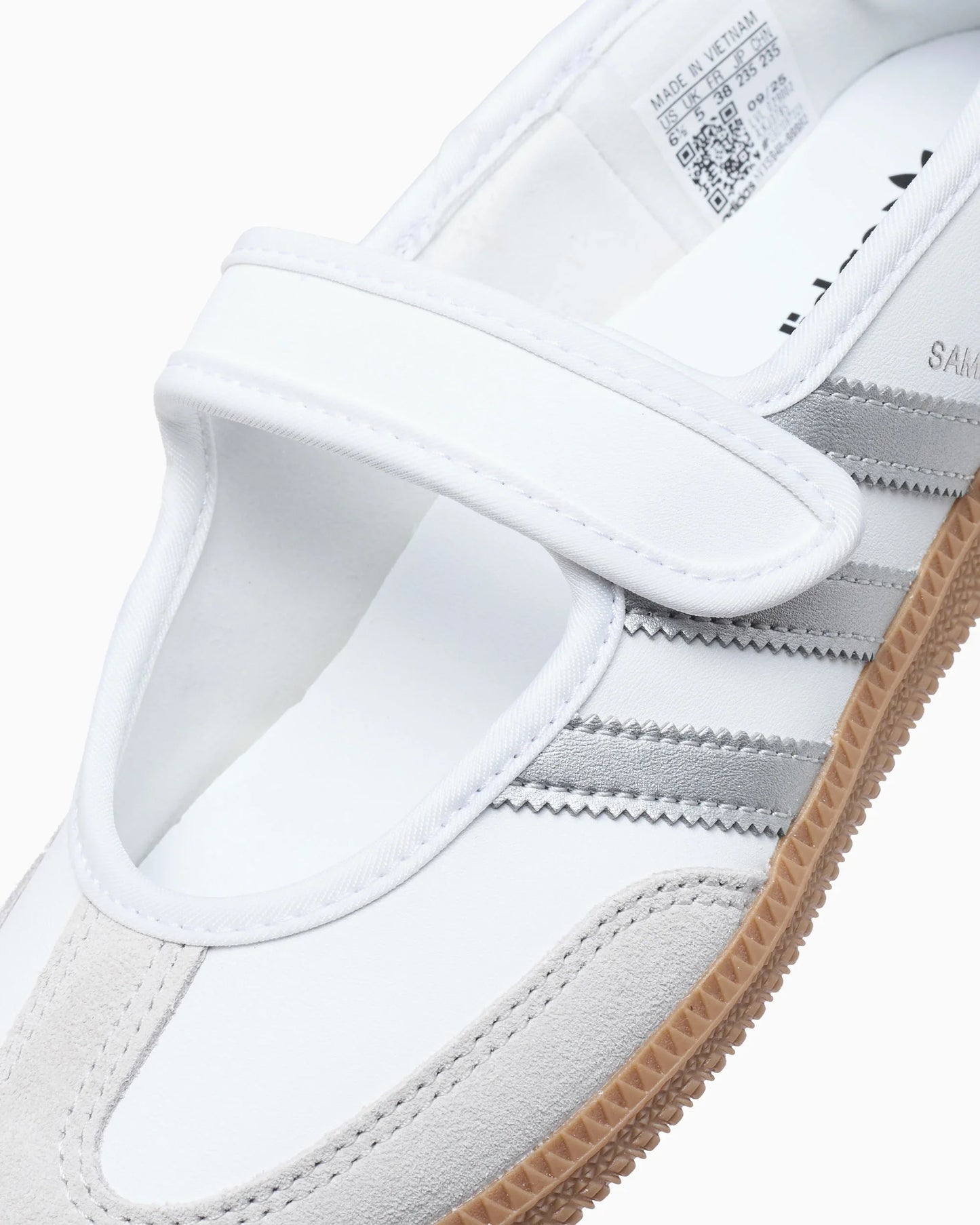 adidas Samba Jane Blanc et Argent Métallisé (Femme)