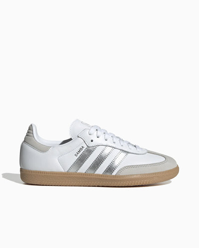 adidas Samba OG Blanc Argent Gris Métallisé (Femme)