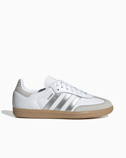 adidas Samba OG Blanc Argent Gris Métallisé (Femme)