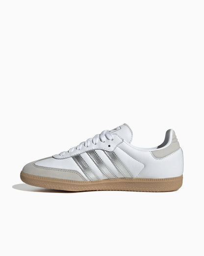 adidas Samba OG Blanc Argent Gris Métallisé (Femme)