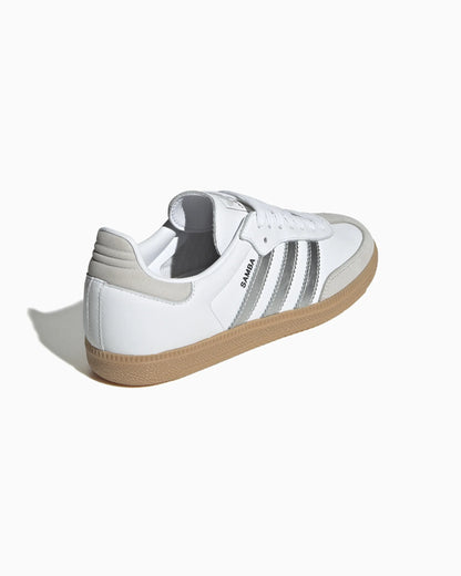 adidas Samba OG Blanc Argent Gris Métallisé (Femme)