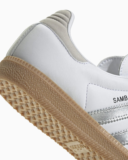adidas Samba OG Blanc Argent Gris Métallisé (Femme)