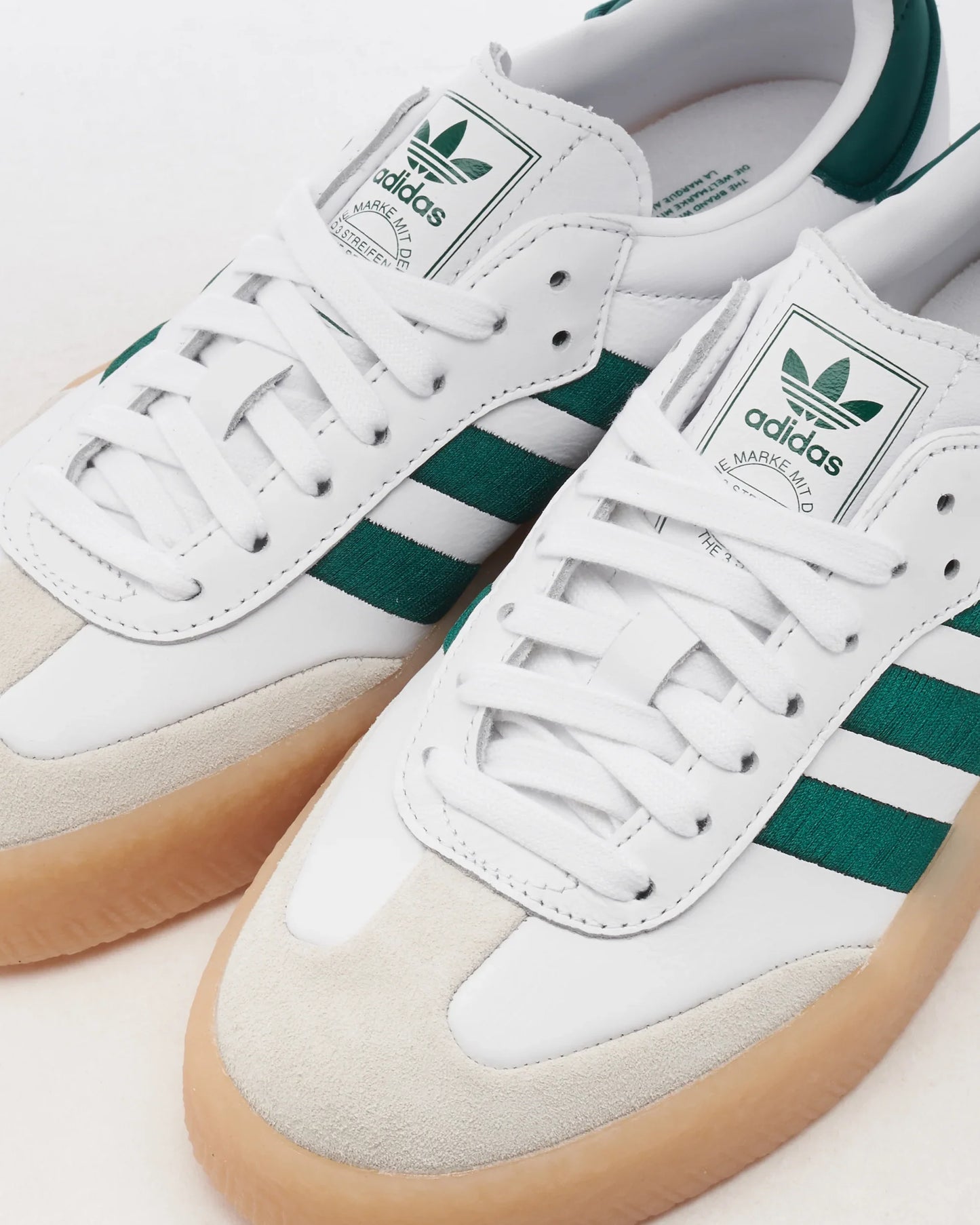 adidas Sambae Blanc Vert Collegiate Gomme (Femme)