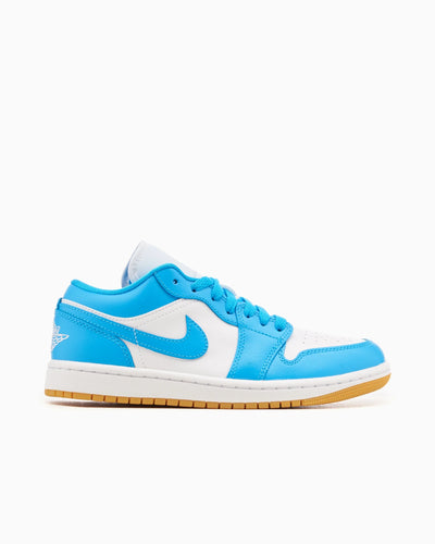 Air Jordan 1 Low Femme Blanc Gum Brun clair Bleu poudré foncé