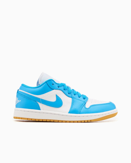 Air Jordan 1 Low Femme Blanc Gum Brun clair Bleu poudré foncé