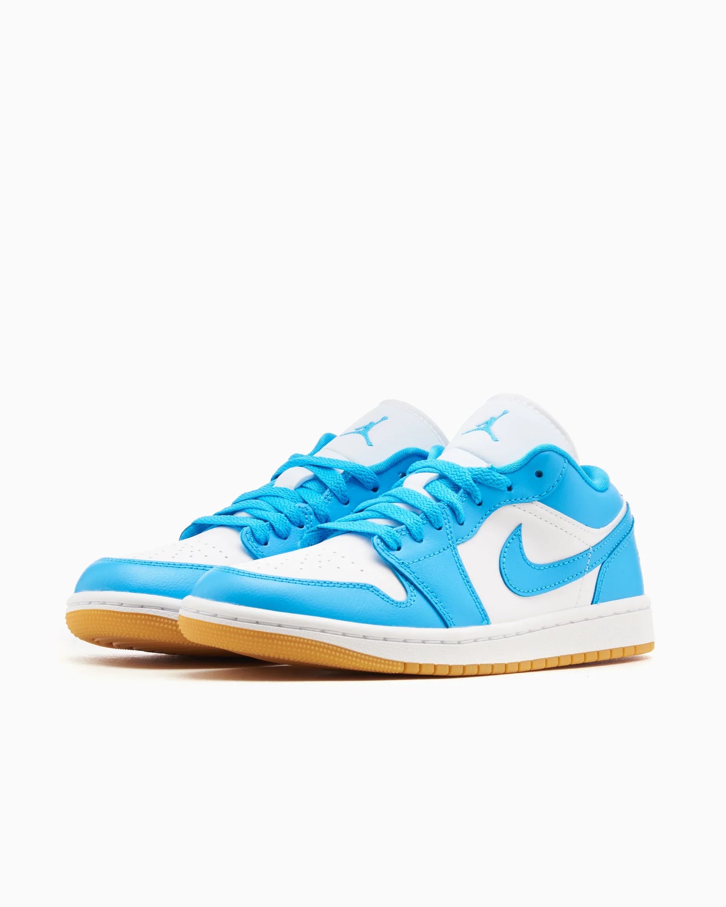 Air Jordan 1 Low Femme Blanc Gum Brun clair Bleu poudré foncé