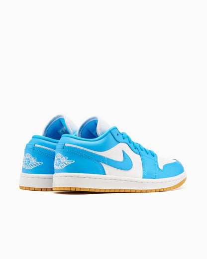 Air Jordan 1 Low Femme Blanc Gum Brun clair Bleu poudré foncé