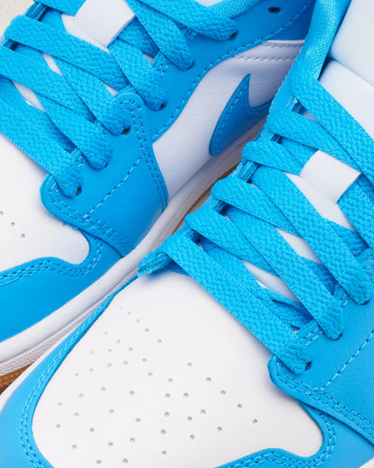 Air Jordan 1 Low Femme Blanc Gum Brun clair Bleu poudré foncé