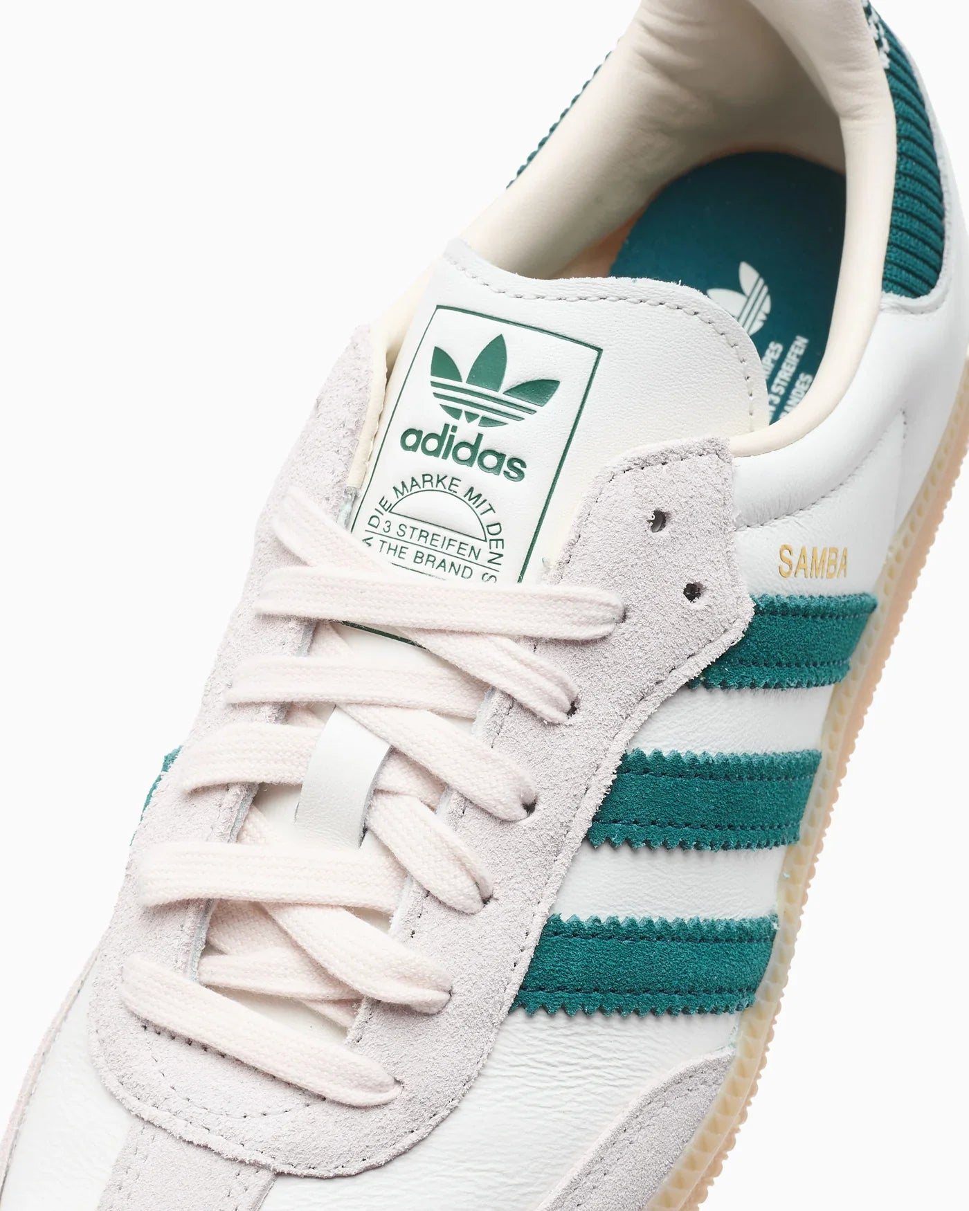 adidas Samba OG blanc vert universitaire semelle en gomme