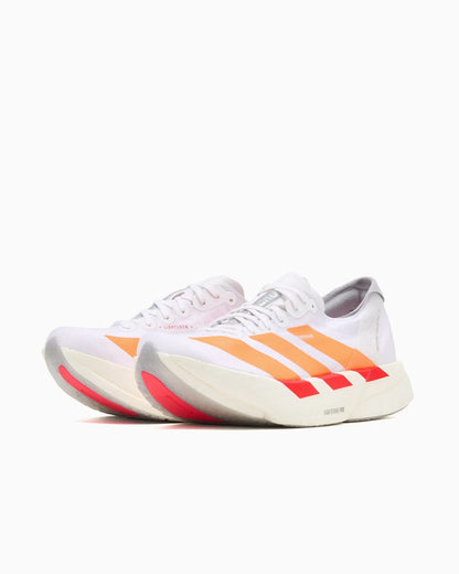 adidas Adizero Adios Pro 4 blanc lucide orange rouge