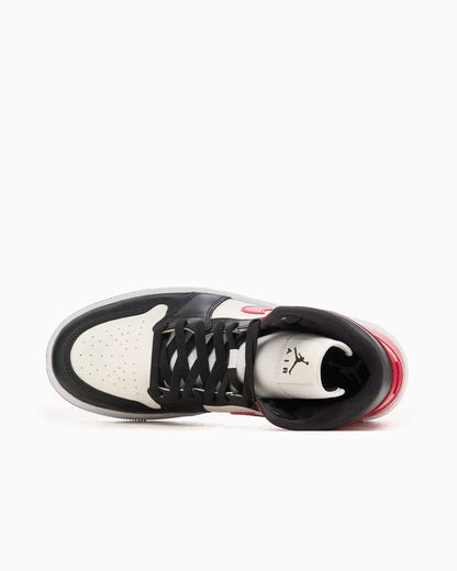 Jordan 1 Mid Rouge Gym Off Noir (Femme)