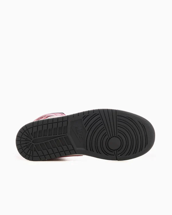 Jordan 1 Mid Rouge Gym Off Noir (Femme)