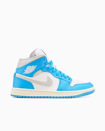 Jordan 1 Mid Bleu poudré foncé Blanc Sail Gris neutre (Femme)