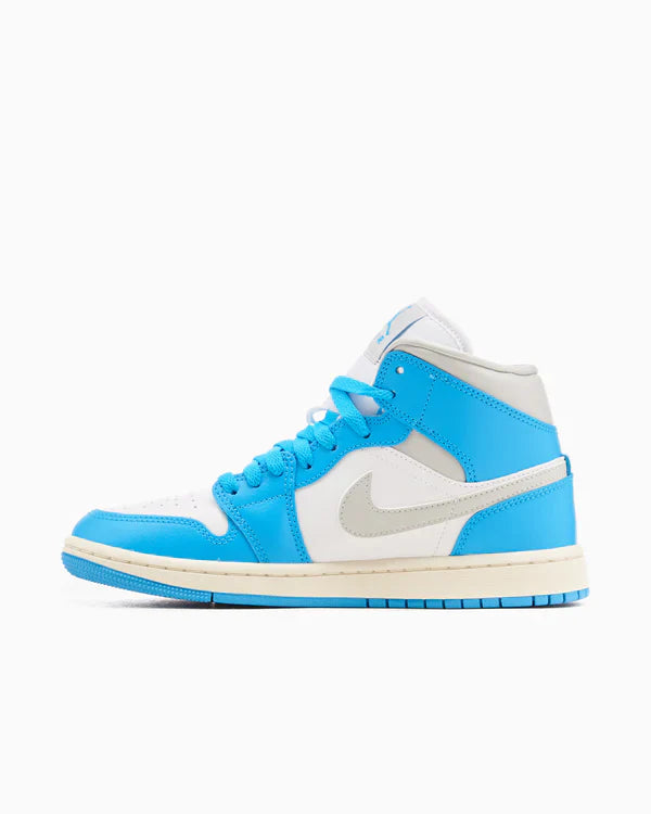Jordan 1 Mid Bleu poudré foncé Blanc Sail Gris neutre (Femme)