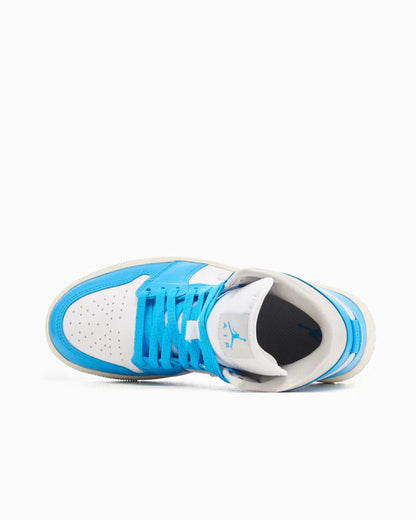 Jordan 1 Mid Bleu poudré foncé Blanc Sail Gris neutre (Femme)