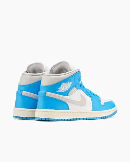 Jordan 1 Mid Bleu poudré foncé Blanc Sail Gris neutre (Femme)