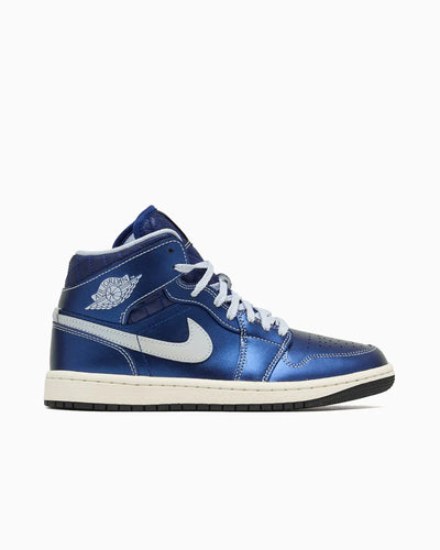 Jordan 1 Mid SE bleu métallisé matelassé (Femmes)