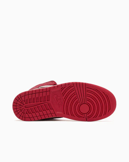 Jordan 1 Mid SE cuir rouge craquelé (Femme)