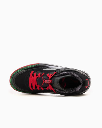 Jordan Spizike Low Noir Vert Classique Blanc Rouge Varsité
