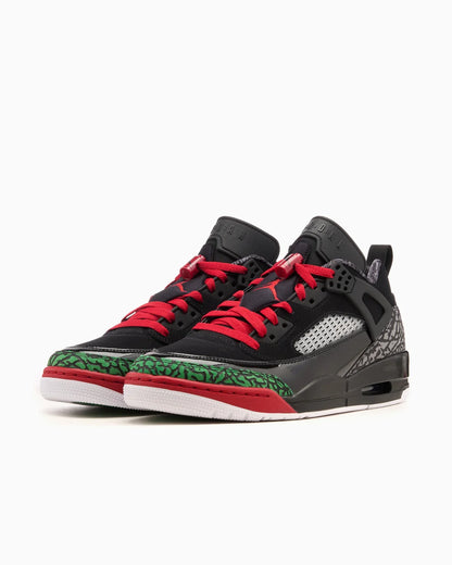 Jordan Spizike Low Noir Vert Classique Blanc Rouge Varsité