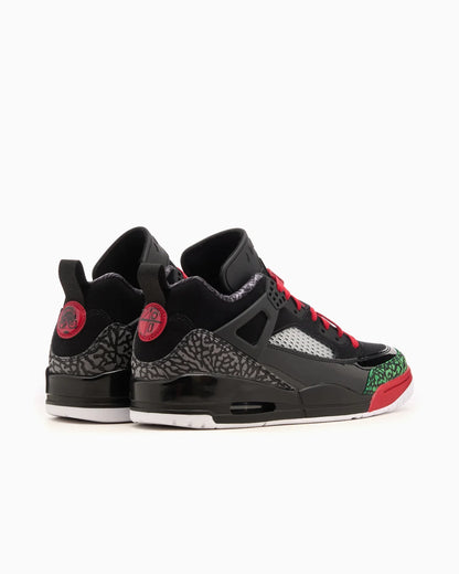 Jordan Spizike Low Noir Vert Classique Blanc Rouge Varsité