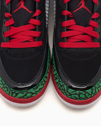 Jordan Spizike Low Noir Vert Classique Blanc Rouge Varsité