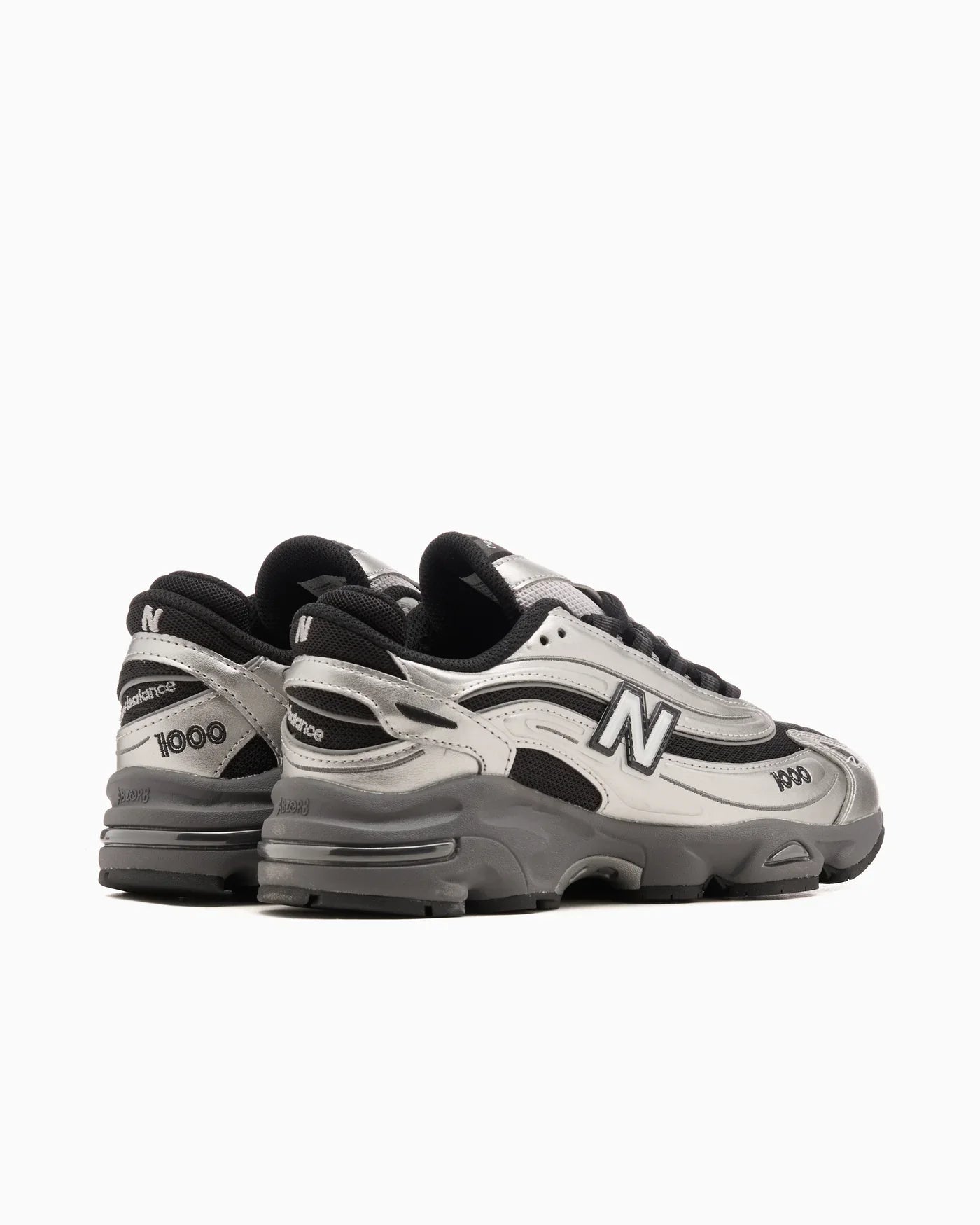 New Balance 1000 noir et argent métallique