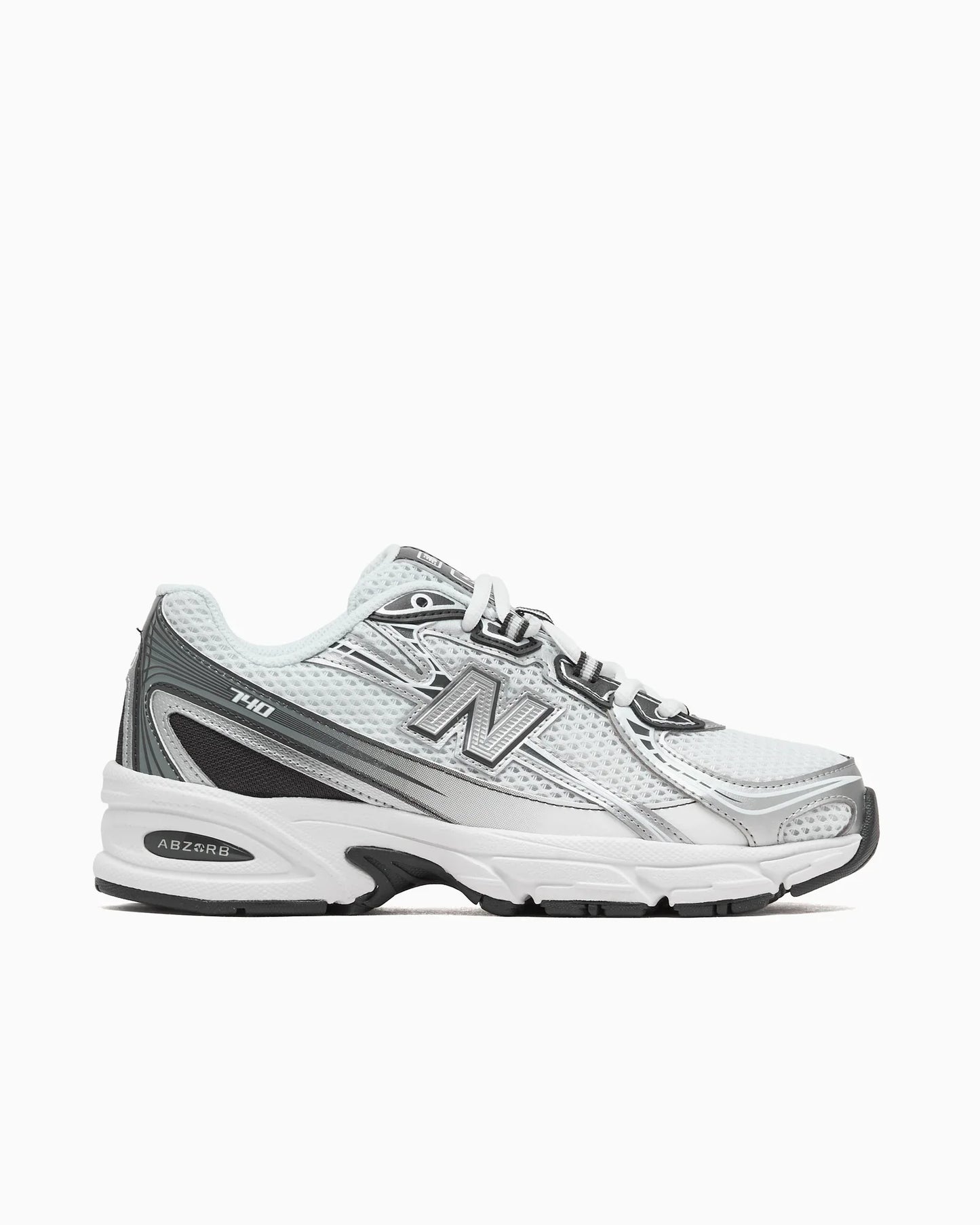 New Balance 740 Blanc Métallisé Argent Noir