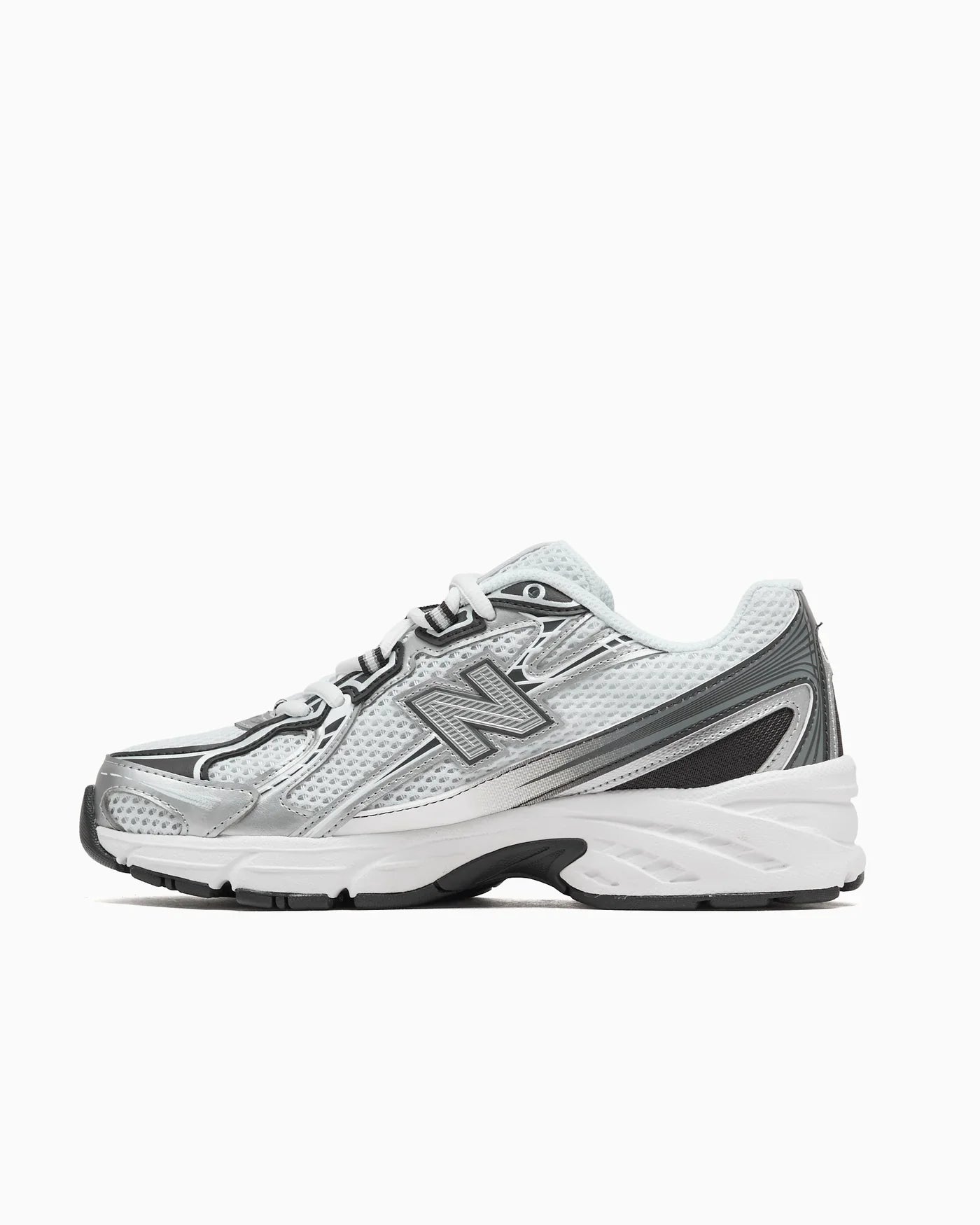 New Balance 740 Blanc Métallisé Argent Noir