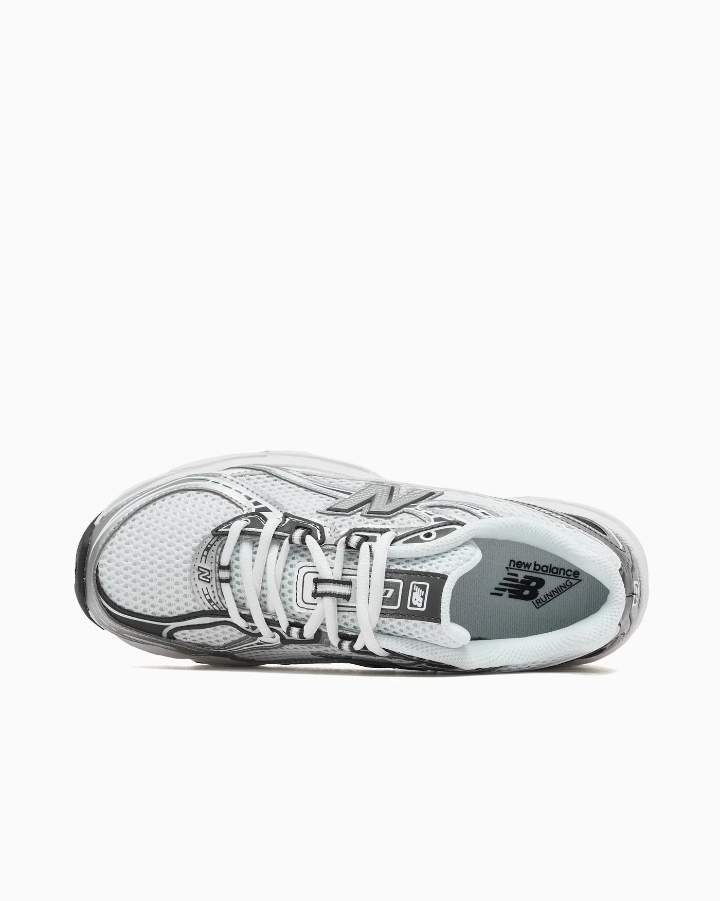 New Balance 740 Blanc Métallisé Argent Noir