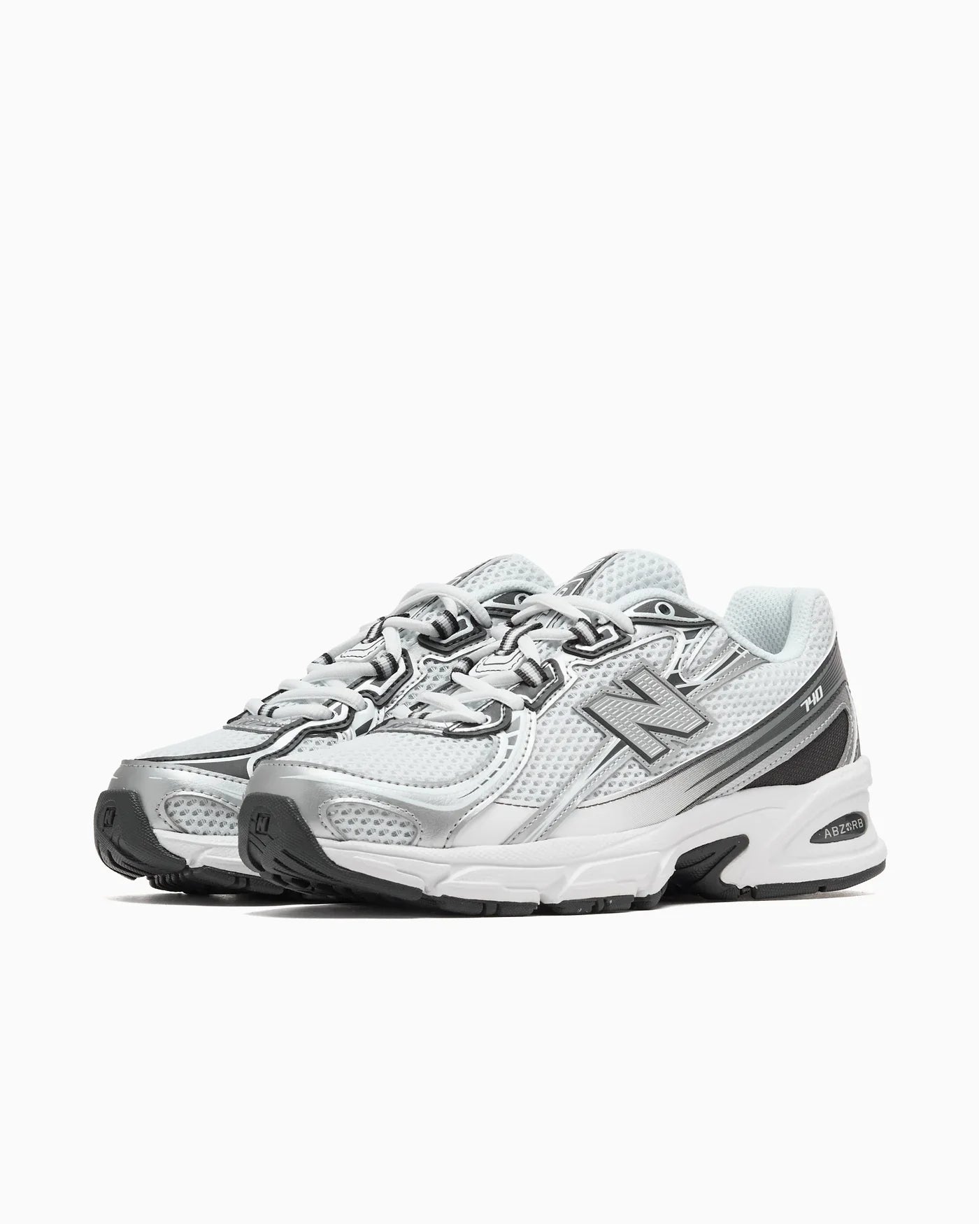 New Balance 740 Blanc Métallisé Argent Noir