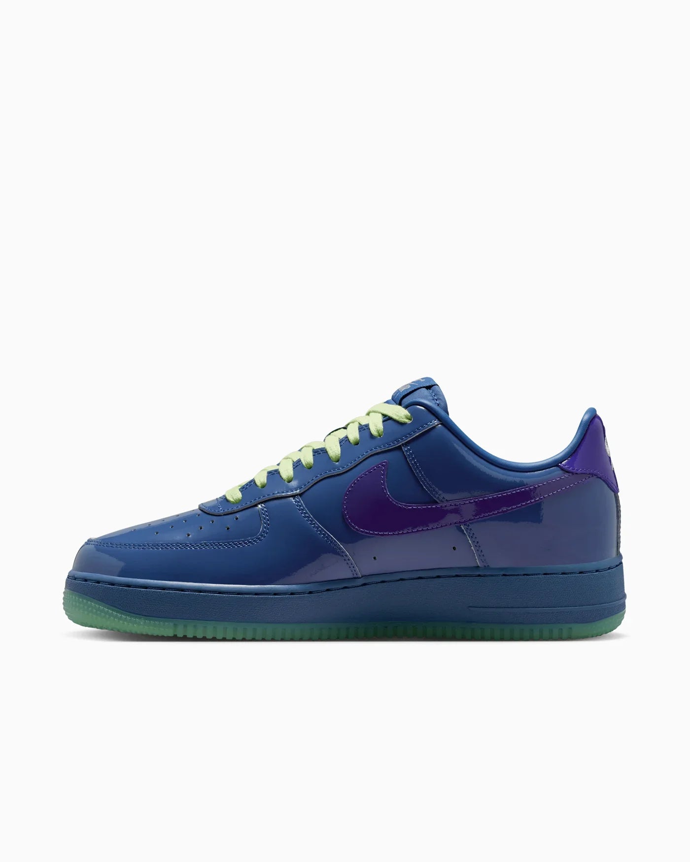 Nike Air Force 1 Low en cuir patent Mystic Navy Grape Ice
