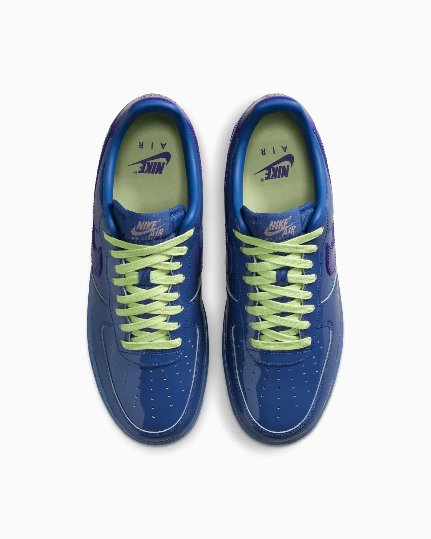 Nike Air Force 1 Low en cuir patent Mystic Navy Grape Ice