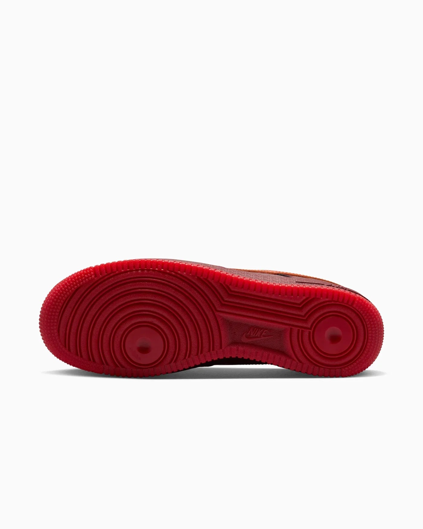 Nike Air Force 1 Low en cuir verni Rouge Team foncé et Orange de sécurité