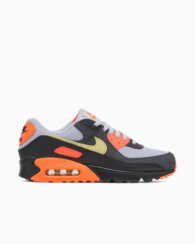 Nike Air Max 90 Gris fumé clair Hyper Crimson Limelight