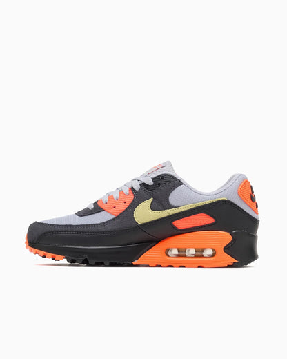 Nike Air Max 90 Gris fumé clair Hyper Crimson Limelight