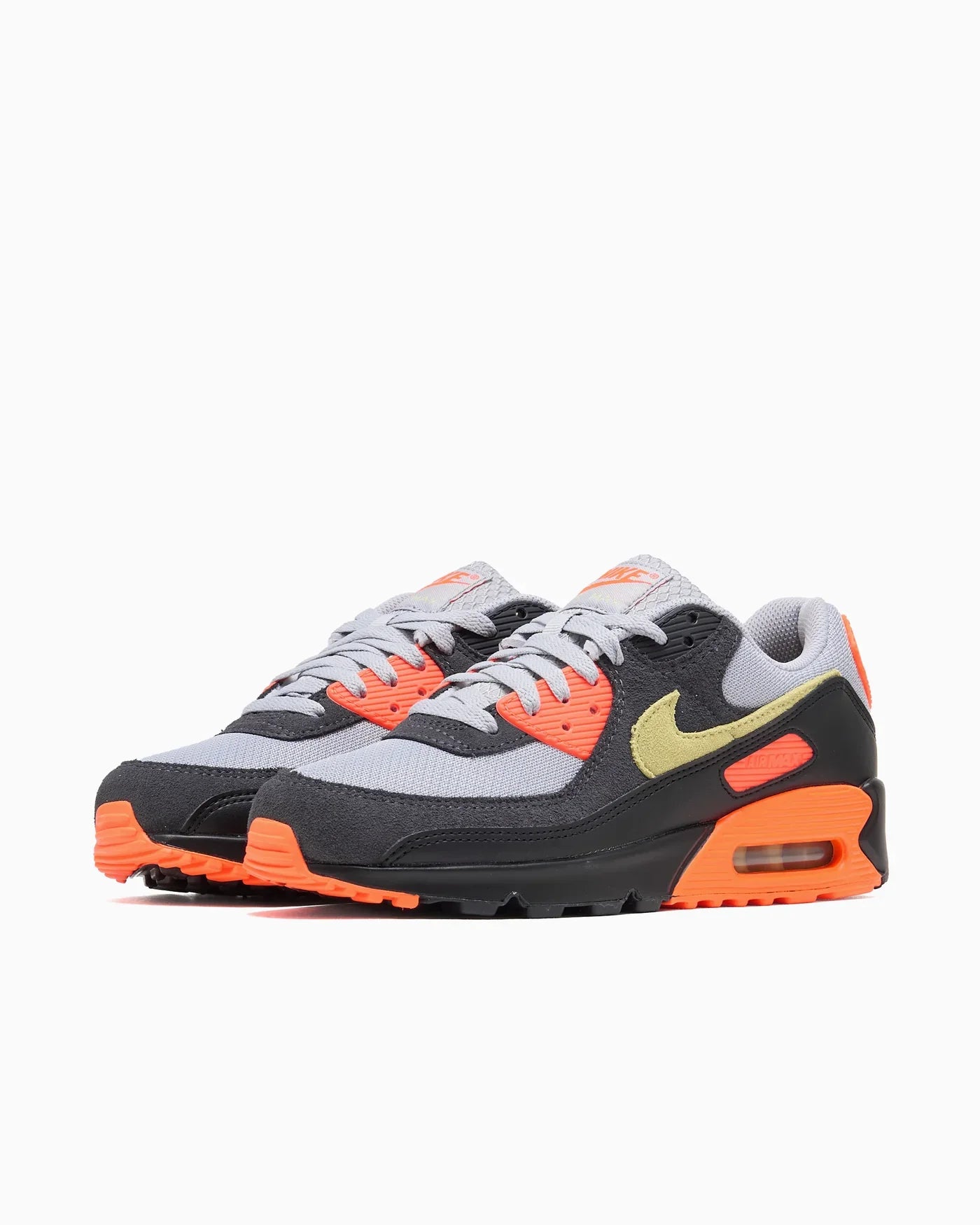 Nike Air Max 90 Gris fumé clair Hyper Crimson Limelight