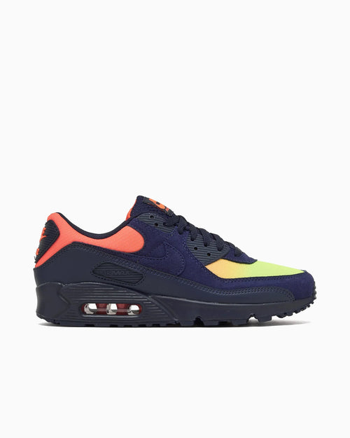 Nike Air Max 90 Bleu noirci Citron Venin Hyper Crimson dégradé